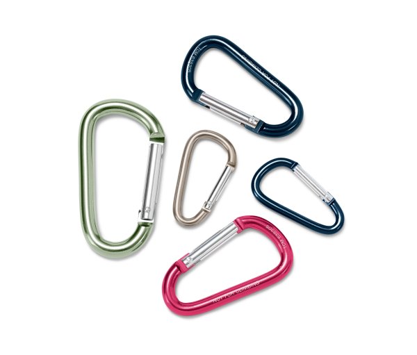 Tchibo - 5 Karabinerhaken - mehrfarbig