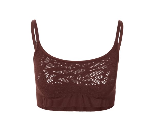 Tchibo - Seamless-Bustier in Spitzenoptik - Damen - Gr. XS - braun
