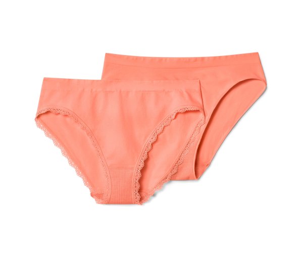 Tchibo - 2 Seamless-Slips - Damen - Gr. L - orange