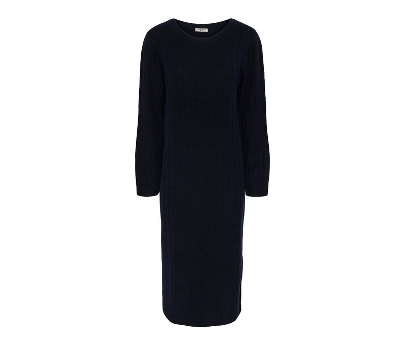 Tchibo - Geripptes Strickkleid - Damen - Gr. S - dunkelblau