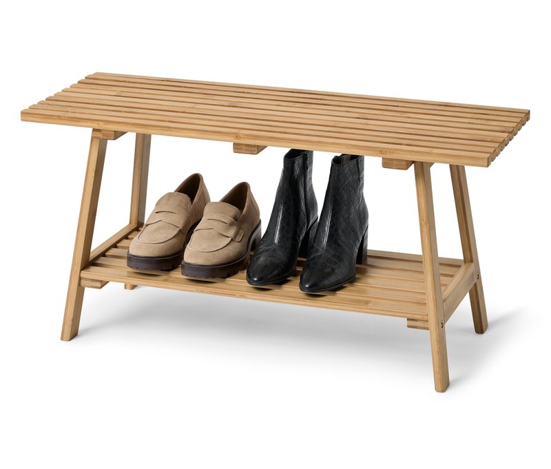 Tchibo - Bank »Holt« aus Bambus mit Lamellenelementen - 80x30x40cm - naturfarben - Bambusholz