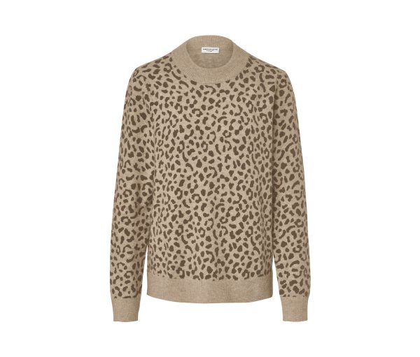 Tchibo - Bedruckter Strickpullover - Damen - Gr. L - beige/print