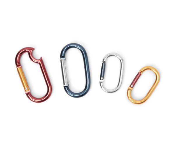 Tchibo - 4 Karabinerhaken - silber