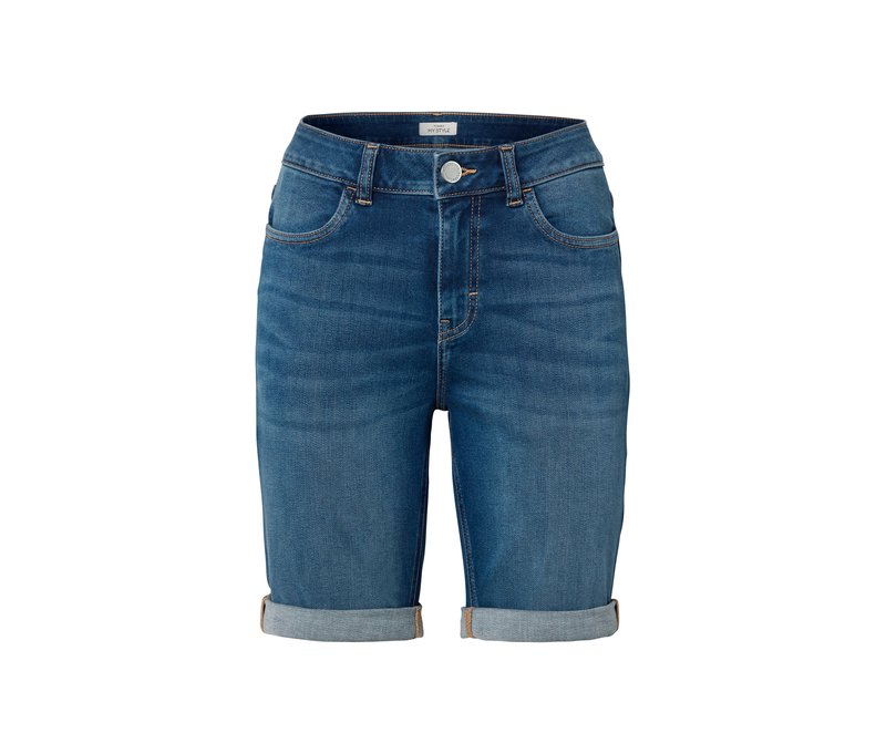 Tchibo - Bermuda-Jeans ‒ Fit »Lea« - Damen - Gr. 46 - dunkelblau