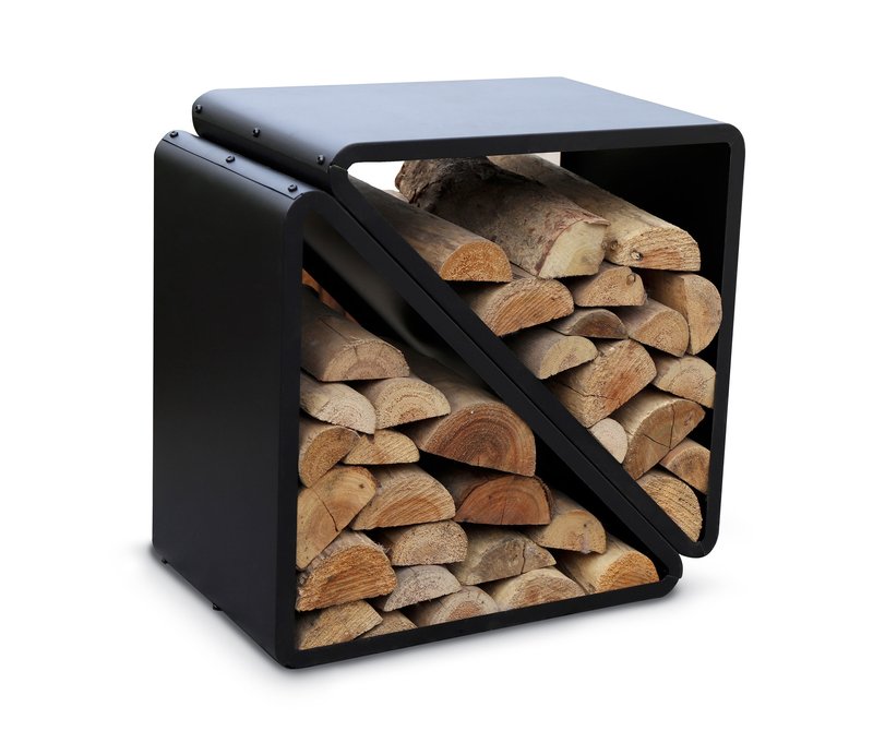 Tchibo - Kaminholzregal - 57x35,5x56cm - schwarz - Stahl