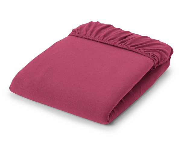 Tchibo - Jersey-Spannbettlaken - dunkelrosa