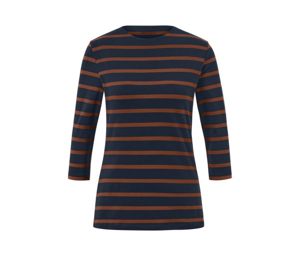 Tchibo - Shirt mit 3/4-Arm - Damen - Gr. L - dunkelblau/gestreift