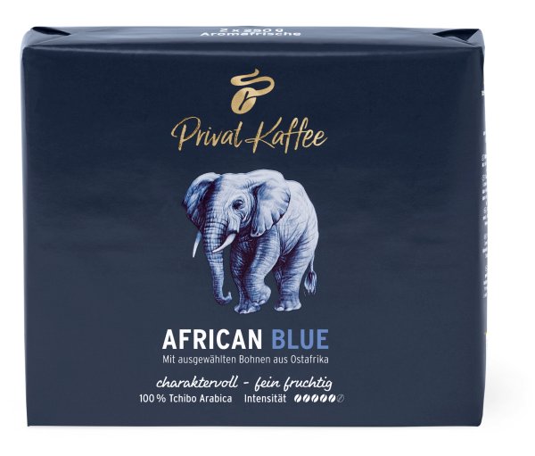 Tchibo - Privat Kaffee African Blue - 2 x 250 g Gemahlen - Intensität: 5/6
