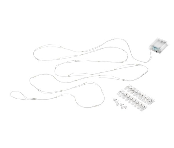 Tchibo - LED-Lichterkette mit Klammern - transparent