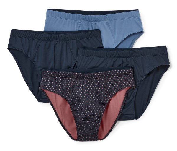 Tchibo - 4 Slips - Herren - Gr. M/5 - dunkelblau/print