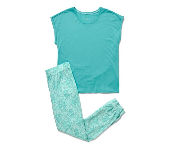 Tchibo - Pyjama-Set - Damen - Gr. S - türkis
