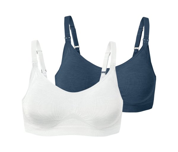 Tchibo - 2 Seamless-Still-BHs - Damen - Gr. S - dunkelblau