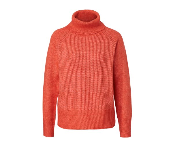 Tchibo - Grobstrickpullover mit Rollkragen - Damen - Gr. L - orange