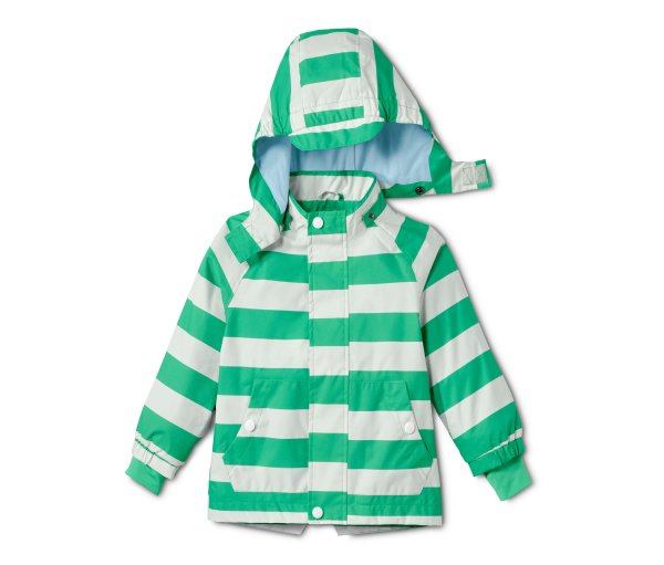 Tchibo - Regenjacke aus recyceltem Material - Gr. 122/128 - hellblau/gestreift