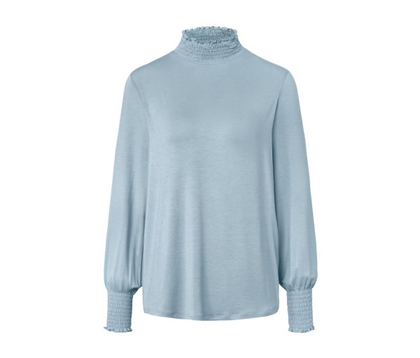 Tchibo - Blusenshirt mit Stehkragen - Damen - Gr. L - blau