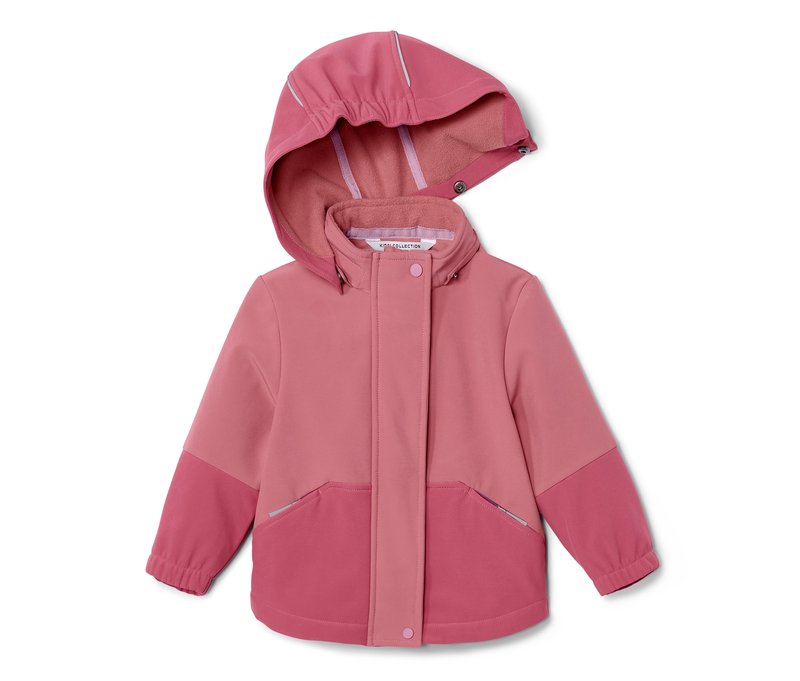 Tchibo - Kinder-Softshelljacke mit Farbwechsel bei Regen - Mädchen - Gr. 86/92 - dunkelrosa