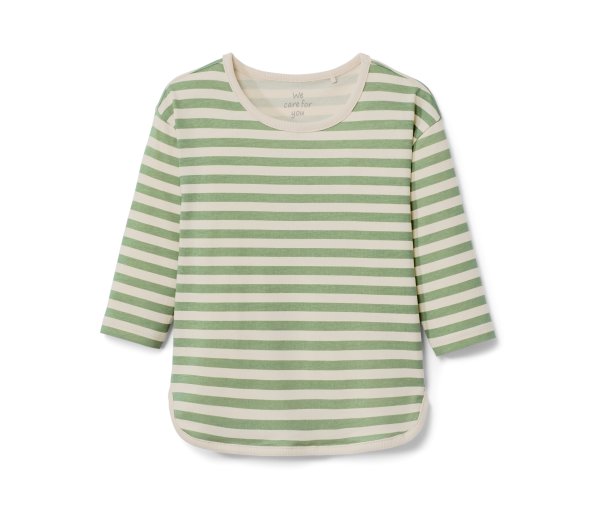 Tchibo - Kinder-Langarmshirt - Gr. 86/92 - beige/gestreift