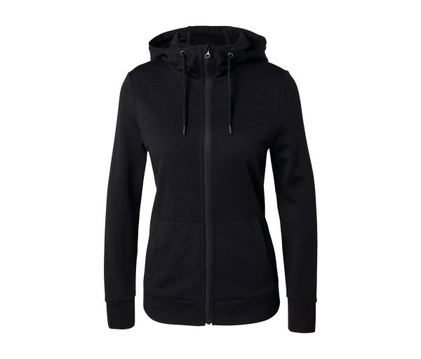Tchibo - Kapuzenjacke mit RWS-zertifizierter Wolle - Damen - Gr. S - schwarz