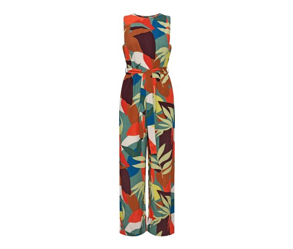 Tchibo - Jumpsuit mit Gürtel - Damen - Gr. 36 - mehrfarbig