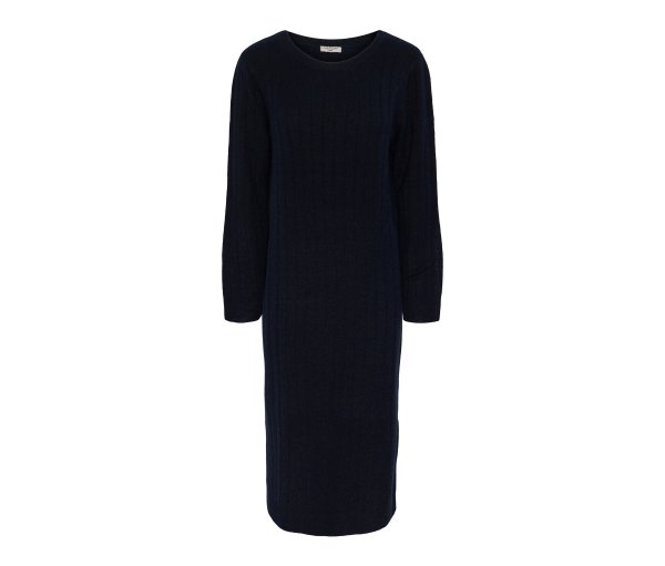 Tchibo - Geripptes Strickkleid - Damen - Gr. L - dunkelblau