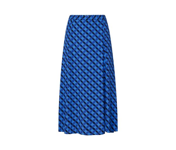 Tchibo - Bedruckter Midi-Rock - Damen - Gr. 48 - dunkelblau/print