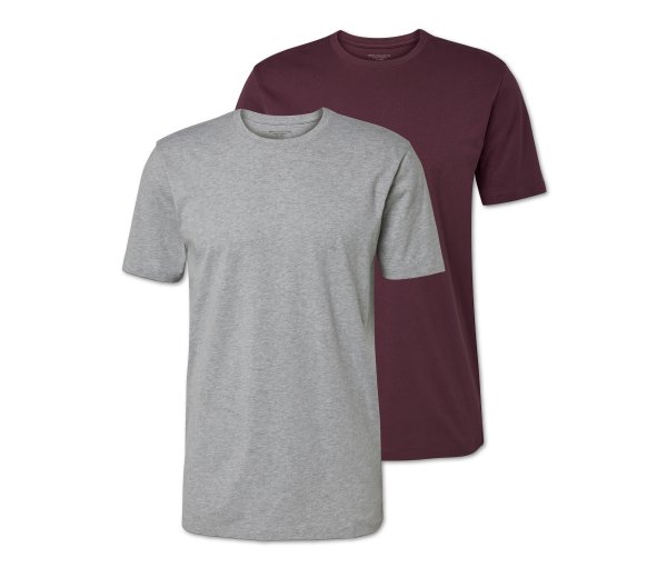 Tchibo - 2 T-Shirts - Herren - Gr. XXL - weinrot