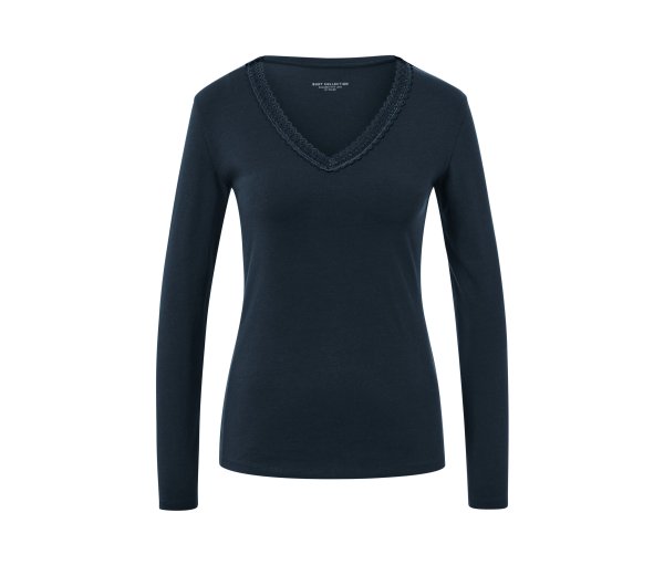 Tchibo - Langarm-Unterhemd - Damen - Gr. XL - dunkelblau