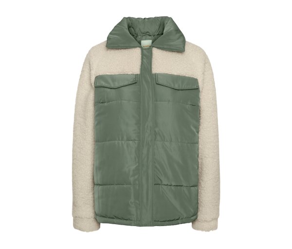 Tchibo - Steppjacke mit Teddy-Akzenten - Damen - Gr. 42 - weiß