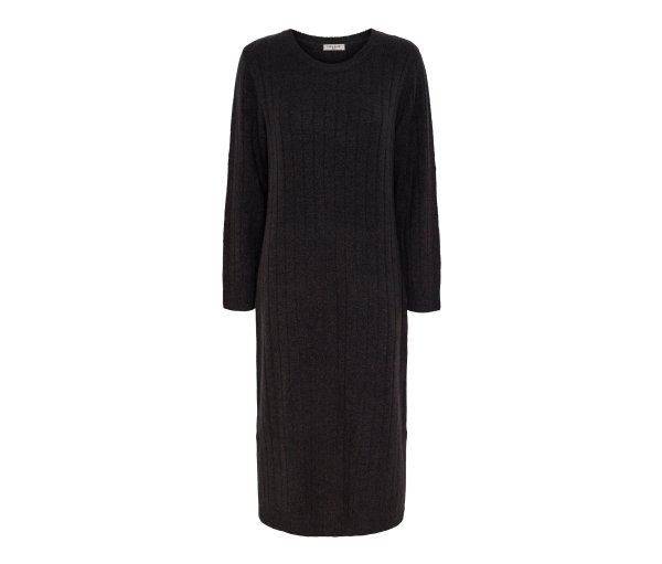 Tchibo - Geripptes Strickkleid - Damen - Gr. XS - dunkelgrau