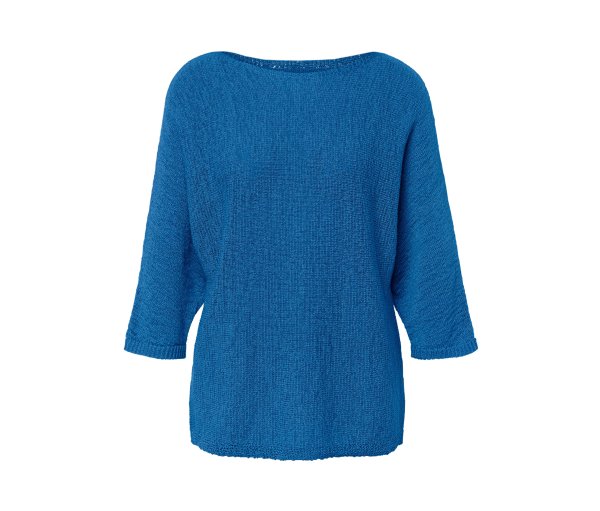 Tchibo - Sommerlicher Strickpullover aus Bändchengarn - Damen - Gr. M - blau