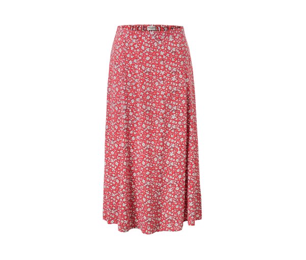 Tchibo - Bedruckter Midi-Rock - Damen - Gr. 44 - creme/geblümt