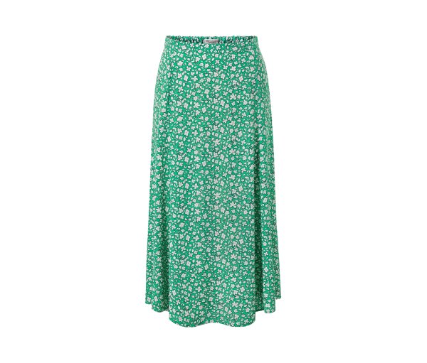Tchibo - Bedruckter Midi-Rock - Damen - Gr. 42 - creme/geblümt
