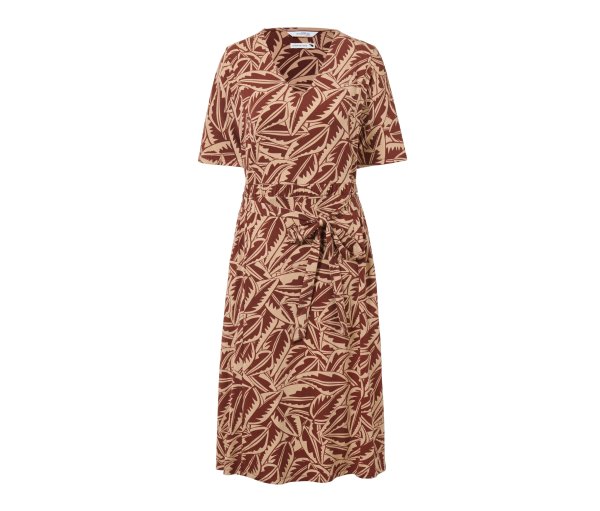 Tchibo - Bedrucktes Jerseykleid - Damen - Gr. L - beige/print