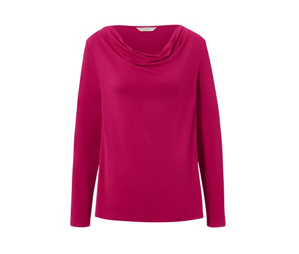 Tchibo - Blusenshirt mit Wasserfallausschnitt - Damen - Gr. S - rot