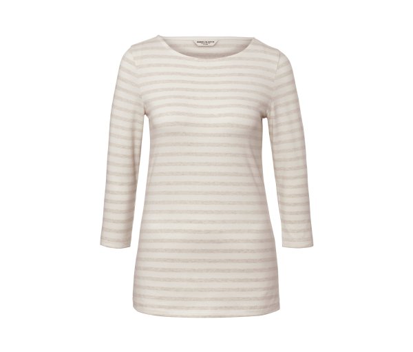 Tchibo - Gestreiftes Shirt mit 3/4-Arm - Damen - Gr. XXL - creme/gestreift