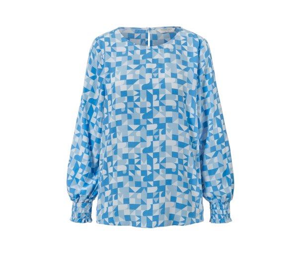 Tchibo - Bedruckte Bluse - Damen - Gr. 42 - blau/print