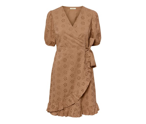 Tchibo - Kleid mit Lochstickerei - Damen - Gr. 46 - terrakotta