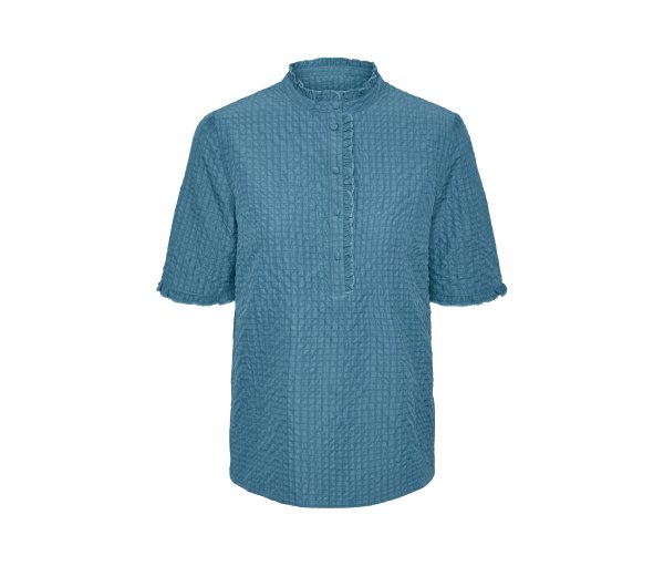 Tchibo - Bluse in Crinkle-Optik - Damen - Gr. 36 - blau
