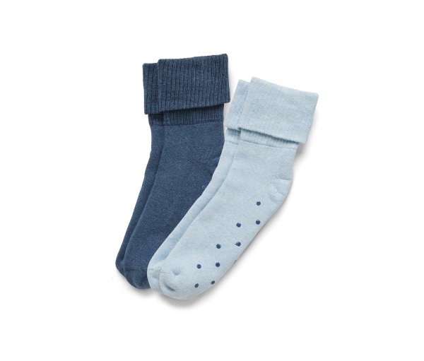 Tchibo - 2 Paar Stoppersocken - Damen - Gr. 35-38 - hellblau