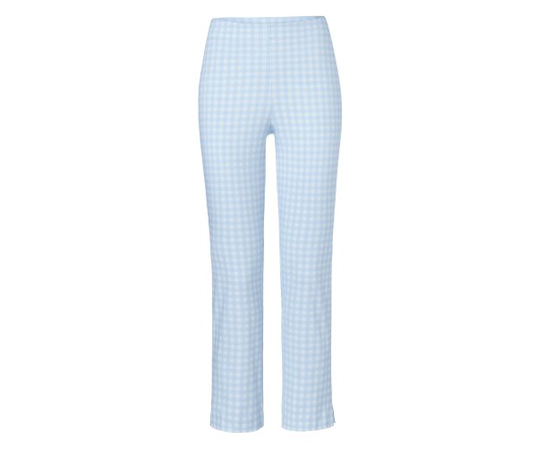 Tchibo - 7/8-Stretchhose - Damen - Gr. 44 - hellblau/kariert