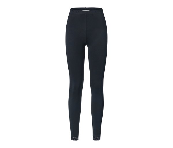 Tchibo - Leggings mit Spitzenborte - Damen - Gr. M - dunkelblau
