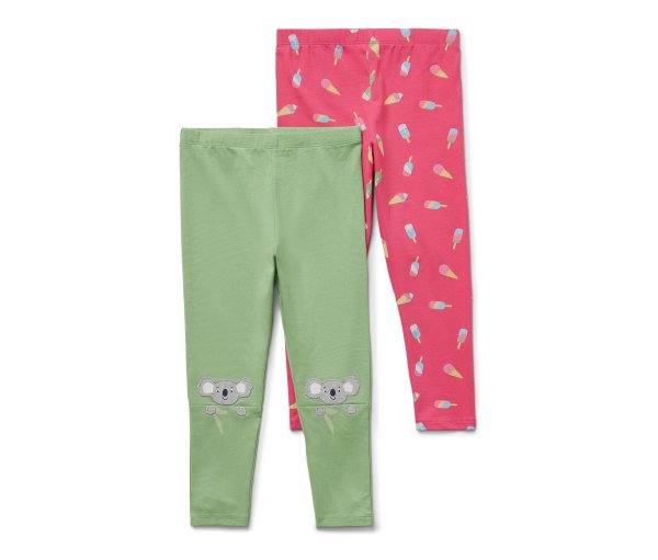 Tchibo - 2 Kinder-Leggings - Herren - Gr. 86/92 - grün/print