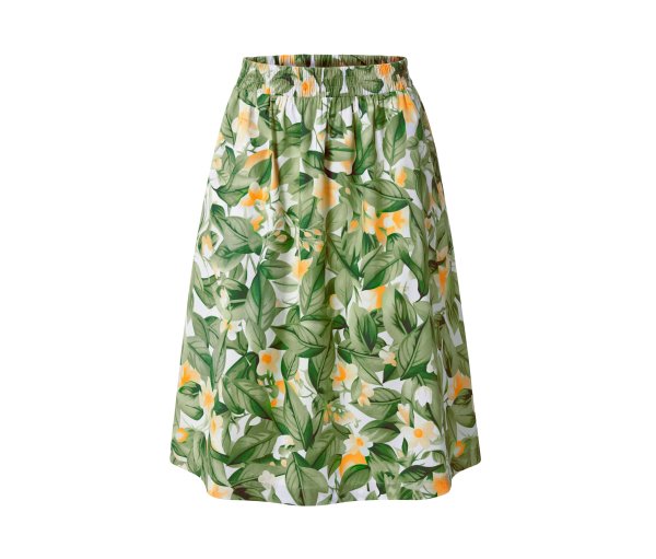 Tchibo - Bedruckter Popeline-Rock - Damen - Gr. 38 - weiß/print