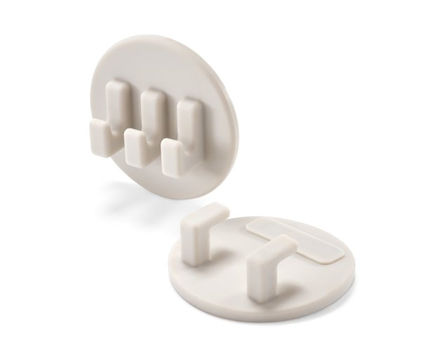 Tchibo - 2 selbsthaftende Halter-Sets - hellgrau