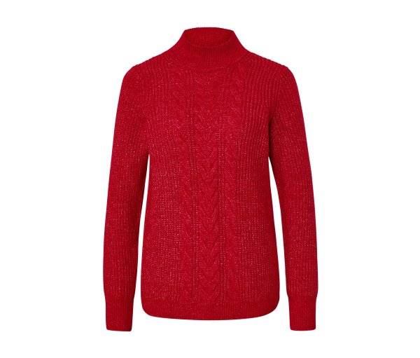 Tchibo - Grobstrickpullover mit Zopfmuster - Damen - Gr. S - rot