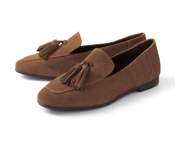 Tchibo - Loafer aus Veloursleder - Damen - Gr. 41 - cognac