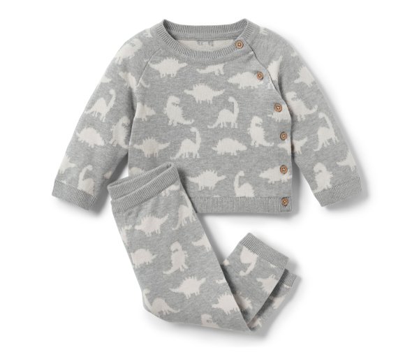 Tchibo - Baby-Strickkombi - Herren - Gr. 98/104 - creme/jacquard