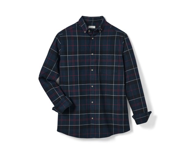 Tchibo - Flanell-Hemd - Herren - Gr. L - creme/kariert