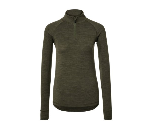 Tchibo - Funktionsshirt mit RWS-zertifizierter Wolle - Damen - Gr. XL - khaki