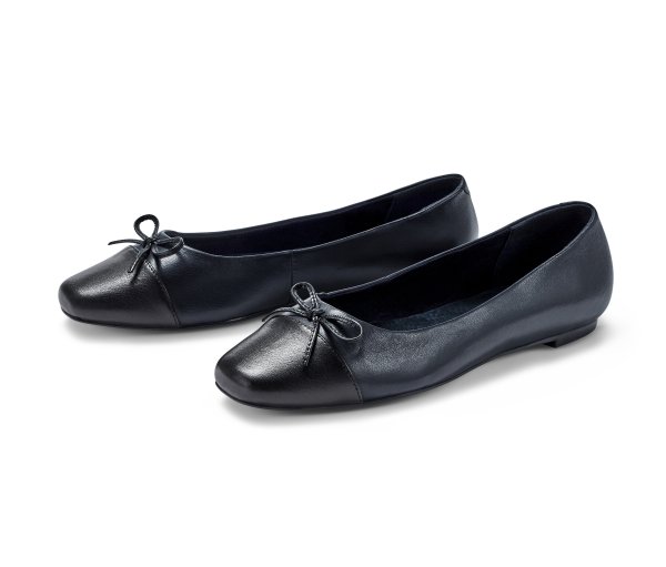 Tchibo - Leder-Ballerinas - Damen - Gr. 37 - dunkelblau